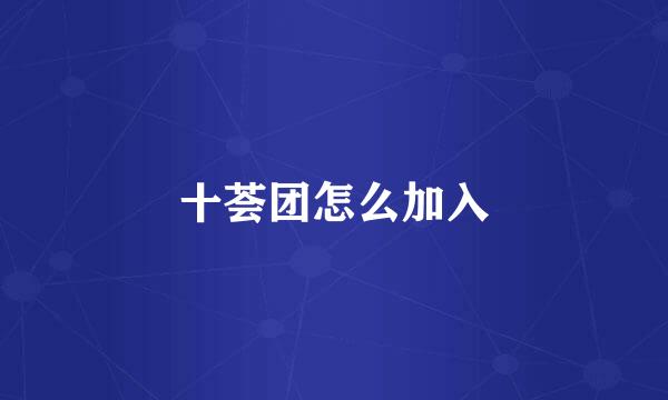 十荟团怎么加入