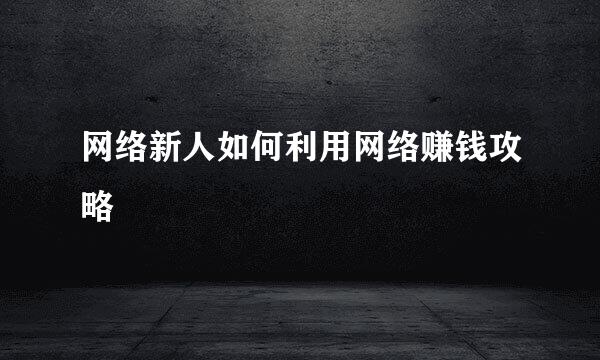网络新人如何利用网络赚钱攻略