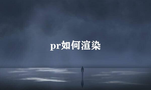 pr如何渲染
