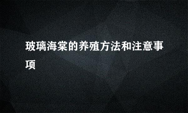 玻璃海棠的养殖方法和注意事项