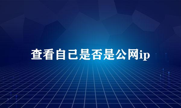 查看自己是否是公网ip
