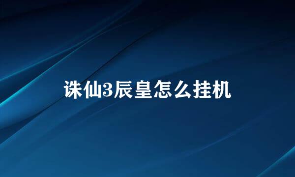 诛仙3辰皇怎么挂机