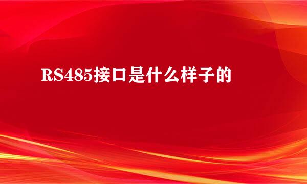 RS485接口是什么样子的