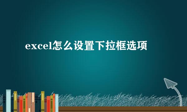 excel怎么设置下拉框选项