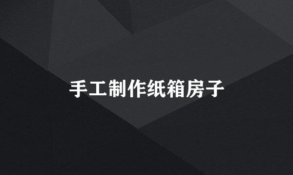 手工制作纸箱房子