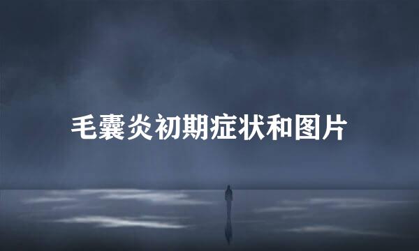 毛囊炎初期症状和图片