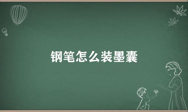 钢笔怎么装墨囊
