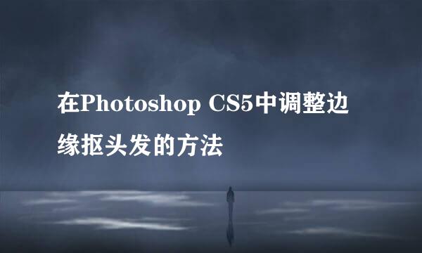 在Photoshop CS5中调整边缘抠头发的方法