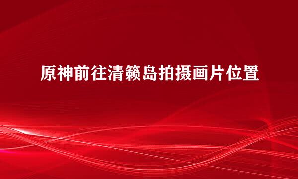 原神前往清籁岛拍摄画片位置