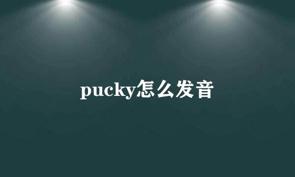pucky怎么发音