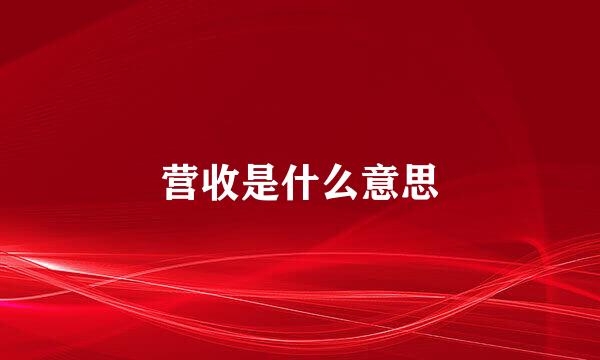 营收是什么意思
