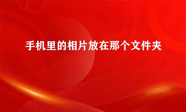 手机里的相片放在那个文件夹