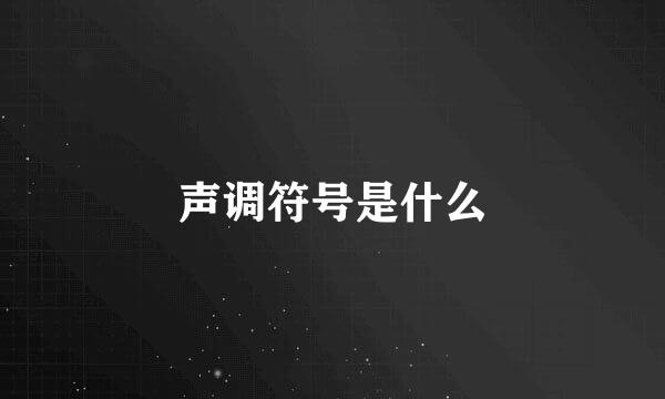 声调符号是什么