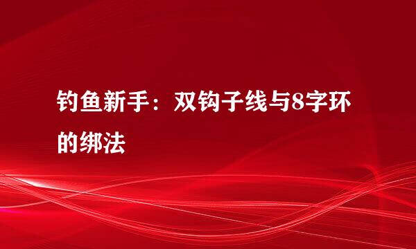 钓鱼新手：双钩子线与8字环的绑法