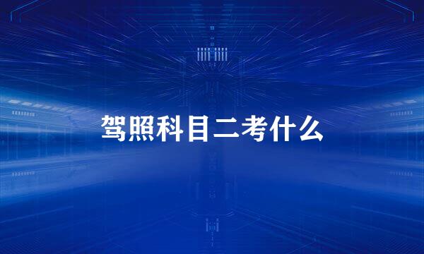 驾照科目二考什么