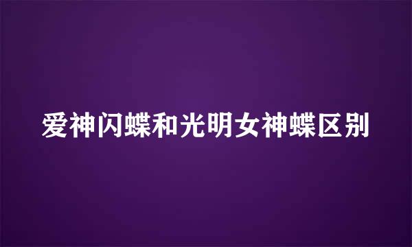 爱神闪蝶和光明女神蝶区别