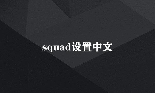 squad设置中文