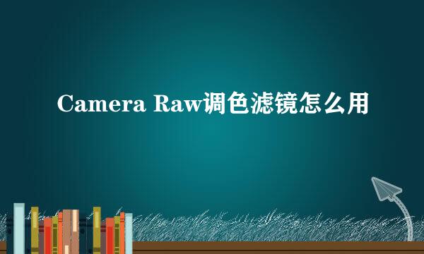 Camera Raw调色滤镜怎么用