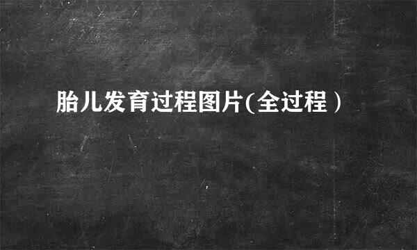 胎儿发育过程图片(全过程）