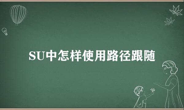 SU中怎样使用路径跟随