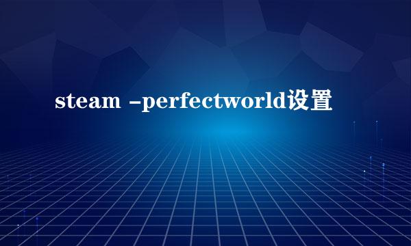 steam -perfectworld设置