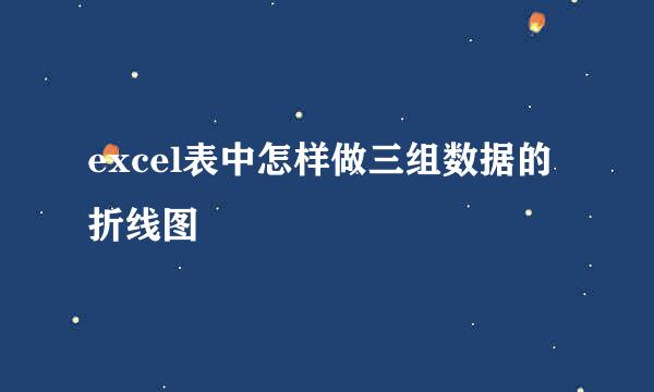 excel表中怎样做三组数据的折线图