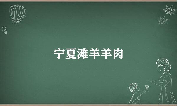 宁夏滩羊羊肉