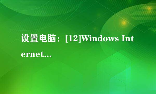 设置电脑：[12]Windows Internet Explorer