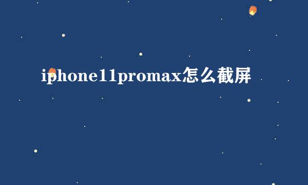 iphone11promax怎么截屏