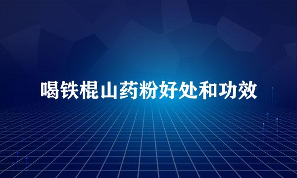 喝铁棍山药粉好处和功效