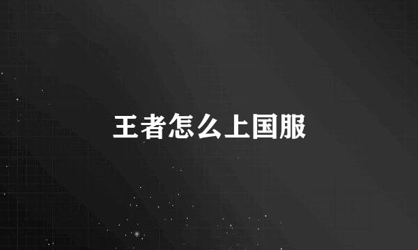 王者怎么上国服