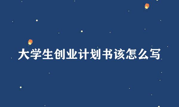大学生创业计划书该怎么写