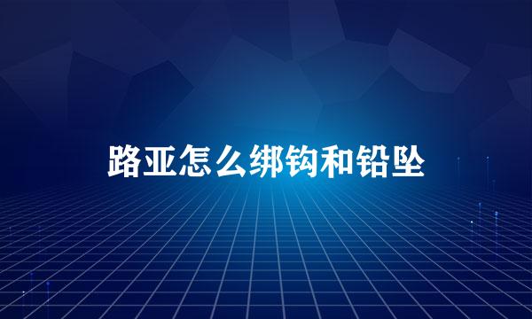 路亚怎么绑钩和铅坠