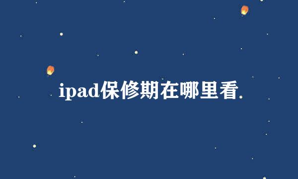 ipad保修期在哪里看