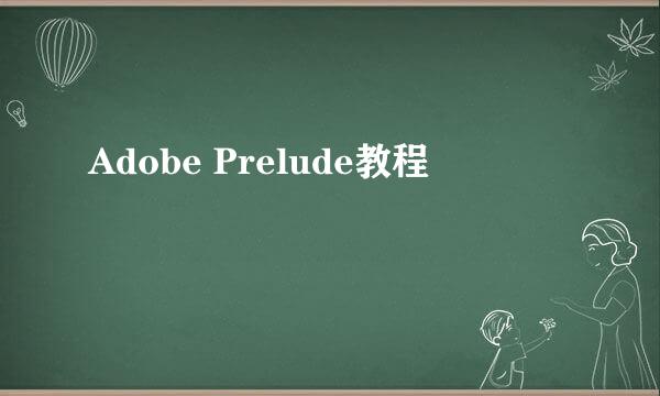 Adobe Prelude教程