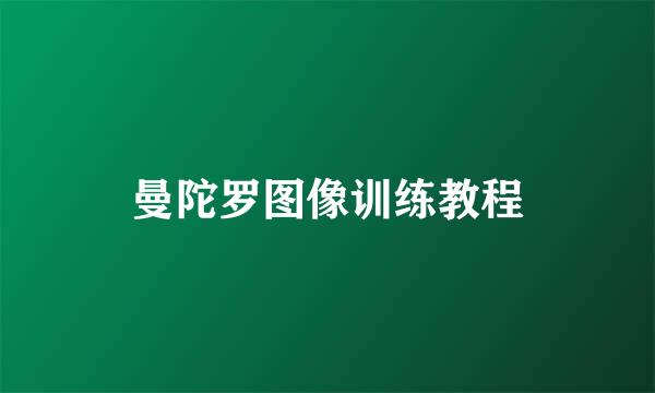 曼陀罗图像训练教程