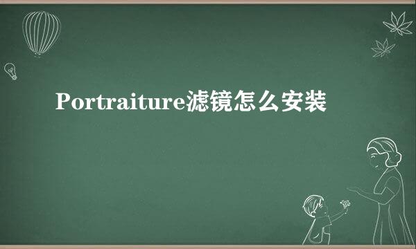 Portraiture滤镜怎么安装