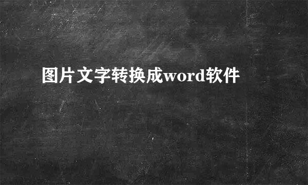 图片文字转换成word软件