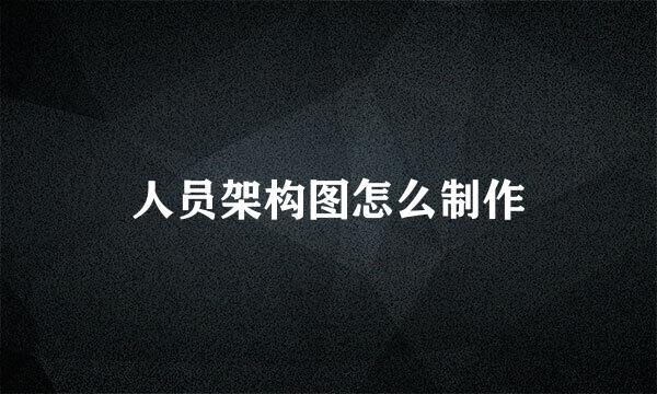 人员架构图怎么制作