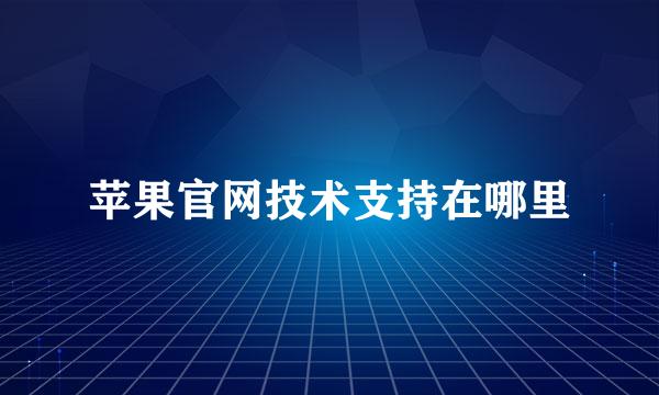 苹果官网技术支持在哪里