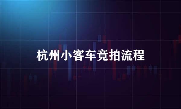 杭州小客车竞拍流程