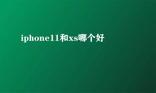 iphone11和xs哪个好
