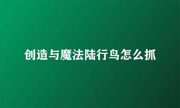 创造与魔法陆行鸟怎么抓