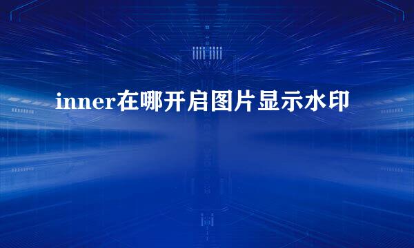 inner在哪开启图片显示水印