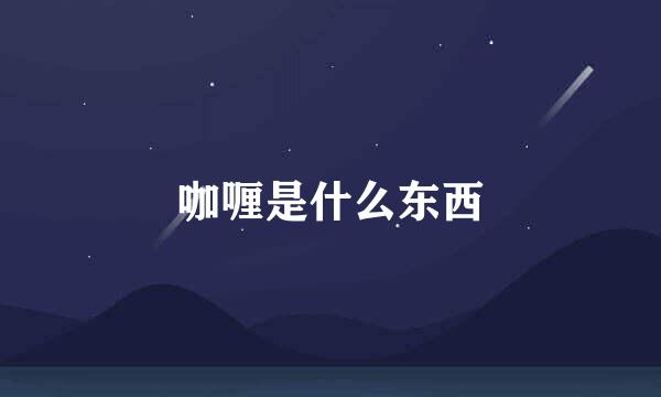 咖喱是什么东西