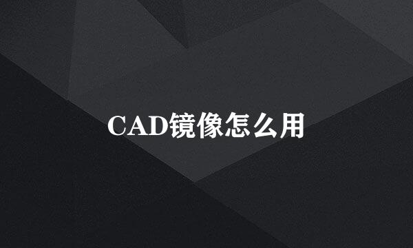CAD镜像怎么用