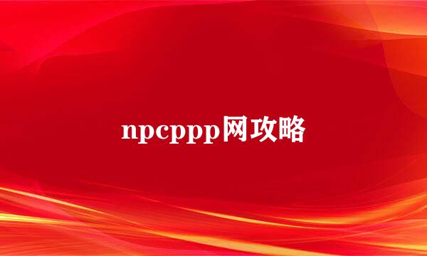 npcppp网攻略