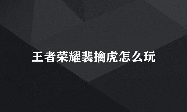 王者荣耀裴擒虎怎么玩