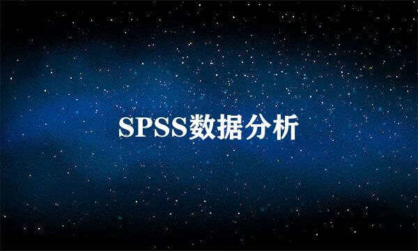 SPSS数据分析