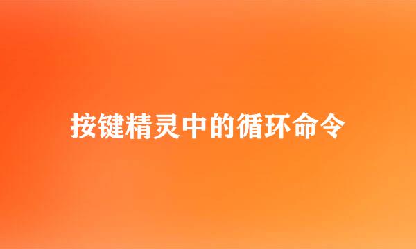 按键精灵中的循环命令